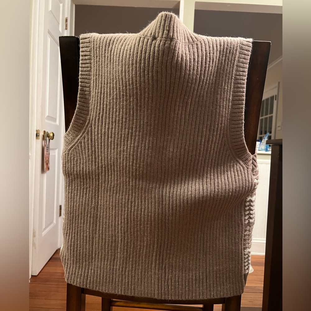 Hem & Thread Textured Button Sweater Vest - Picture 2 of 5